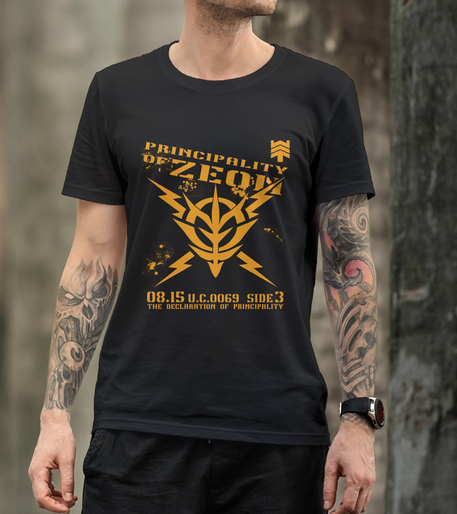 Principality Of Zeon 08.15 U.C. 0069 Side 3 The Declaration Of Principality T-Shirt