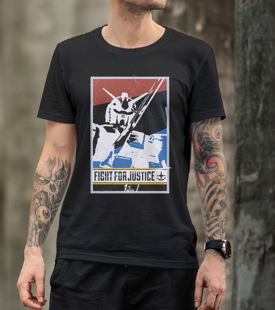 Fight For Justice Gundam Retro T-Shirt