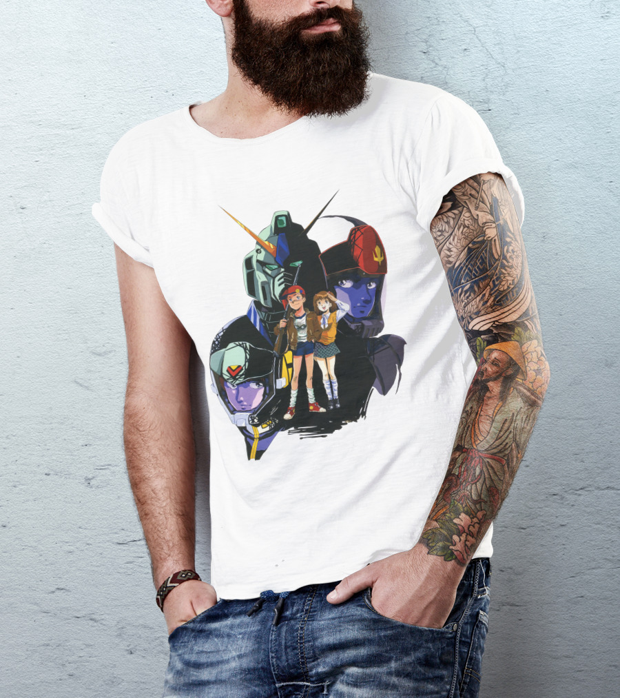 Mobile Suit Gundam Iconic Characters And Mecha Compilation T-Shirt