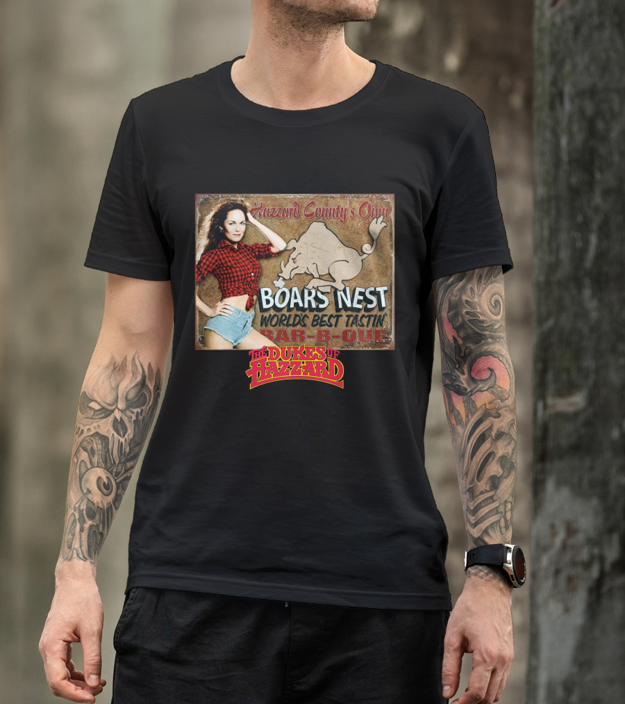 The Dukes Of Hazzard Boars Nest Hazzard County's Own World's Best Tastin' Bar-B-Que T-Shirt
