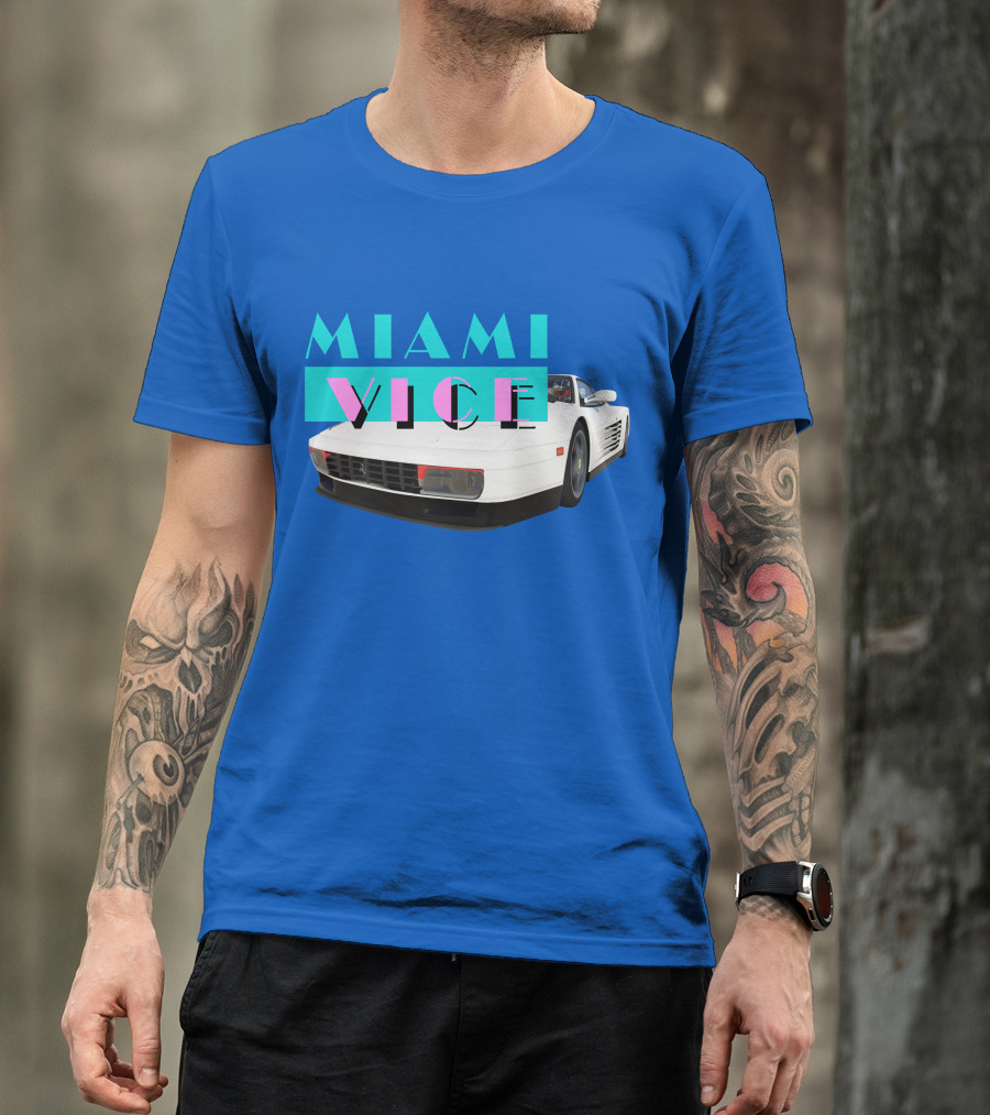 Miami Vice Retro Car T-Shirt