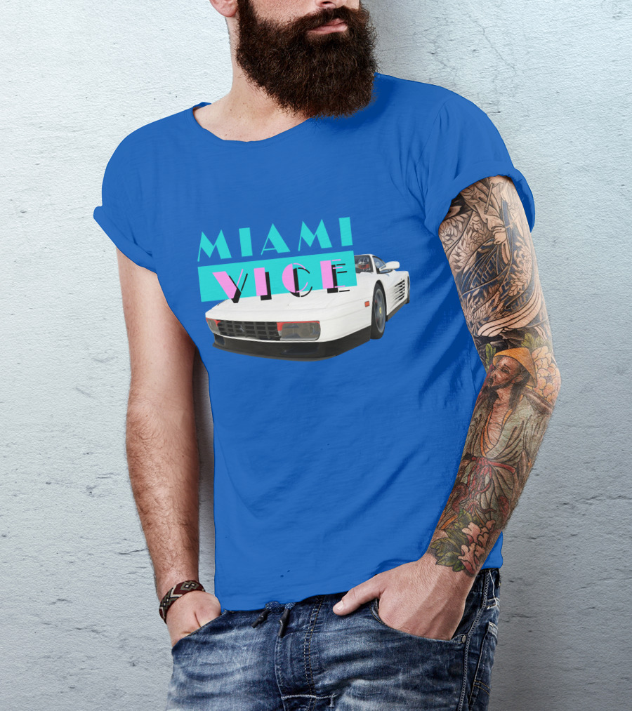 Miami Vice Retro Car T-Shirt