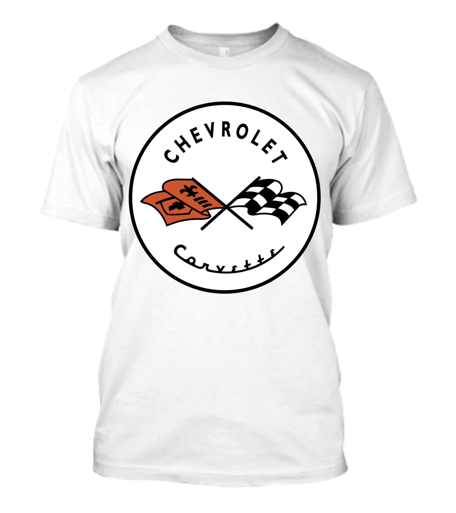 Chevrolet Corvette 1953 Emblem With Flags T-Shirt