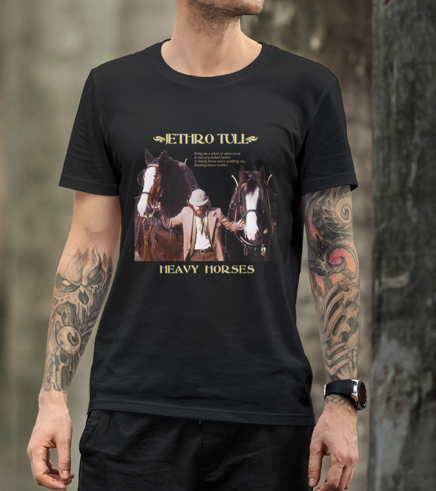 Jethro Tull Heavy Horses Lyrics Image T-Shirt