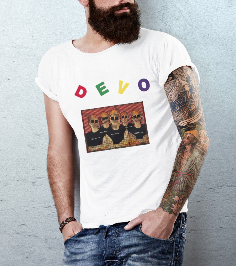 DEVO Duty Now For The Future Band Members Image T-Shirt