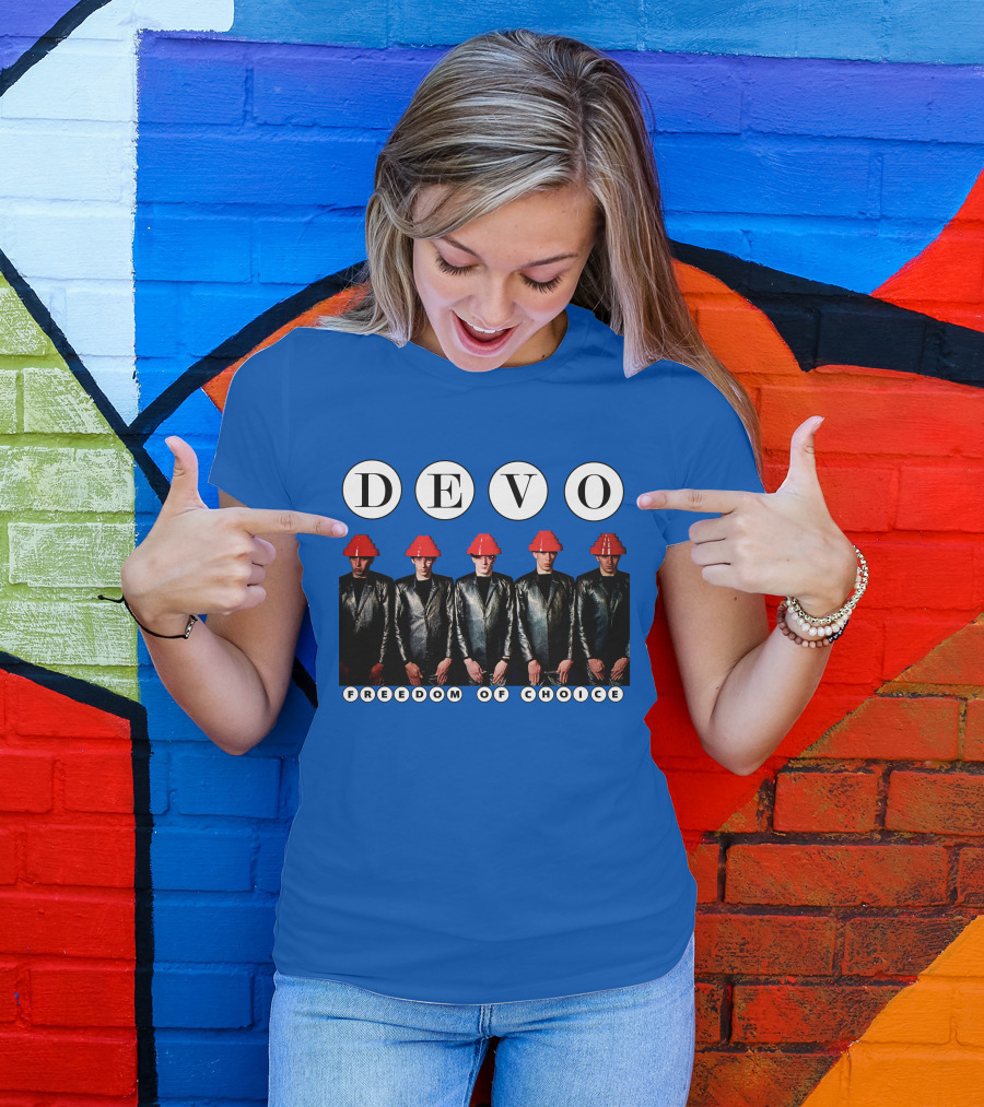 DEVO Freedom Of Choice Band Members With Energy Domes T-Shirt