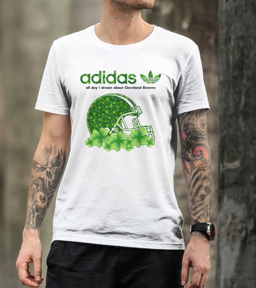 All Day I Dream About Cleveland Browns Shamrock Helmet T-Shirt