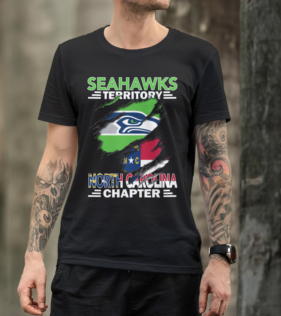 Seahawks Territory North Carolina Chapter Flag T-Shirt