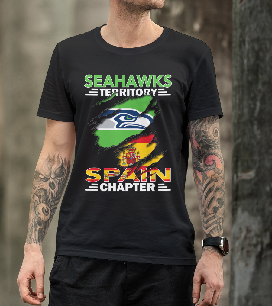 Seahawks Territory Spain Chapter Flag Logo Mix T-Shirt