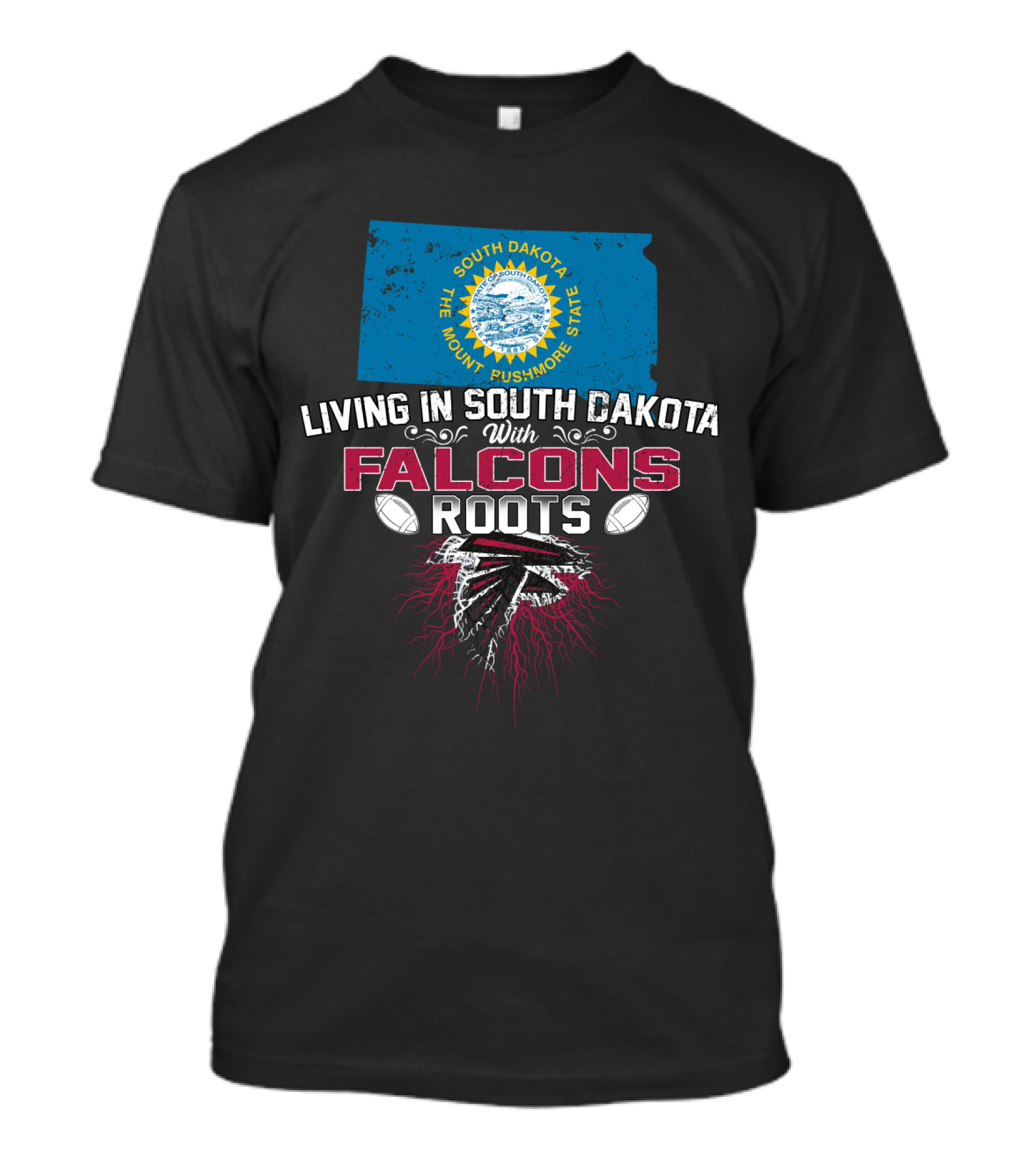 South Dakota Pride Meets Falcons Roots With Bold Football T-Shirt