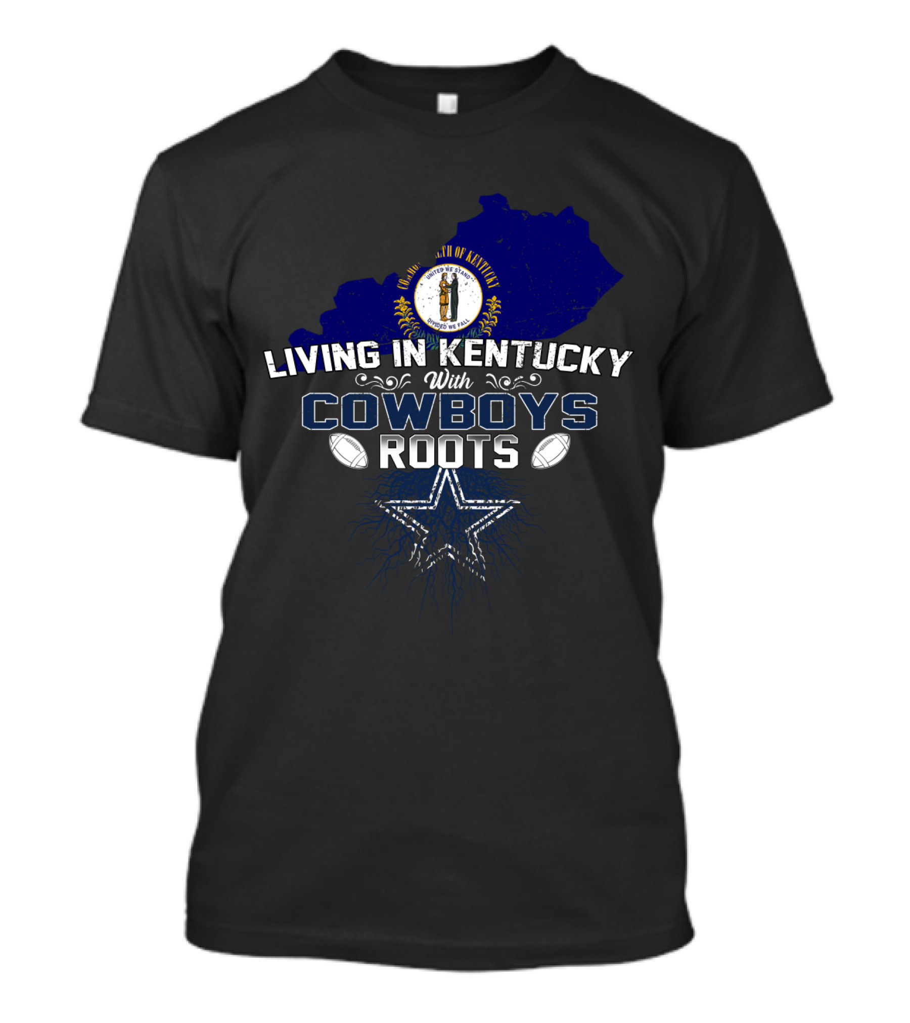 Kentucky Pride Dallas Cowboys Heritage Football T-Shirt