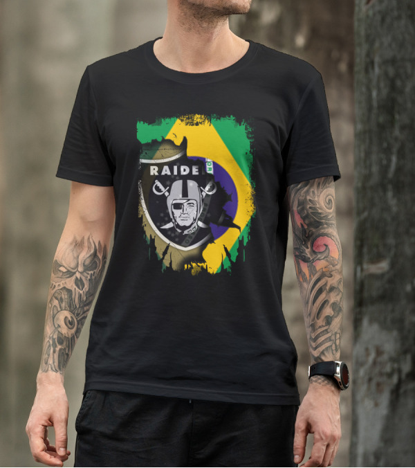 Together Brazil Raiders Splash Flag Emblem T-Shirt