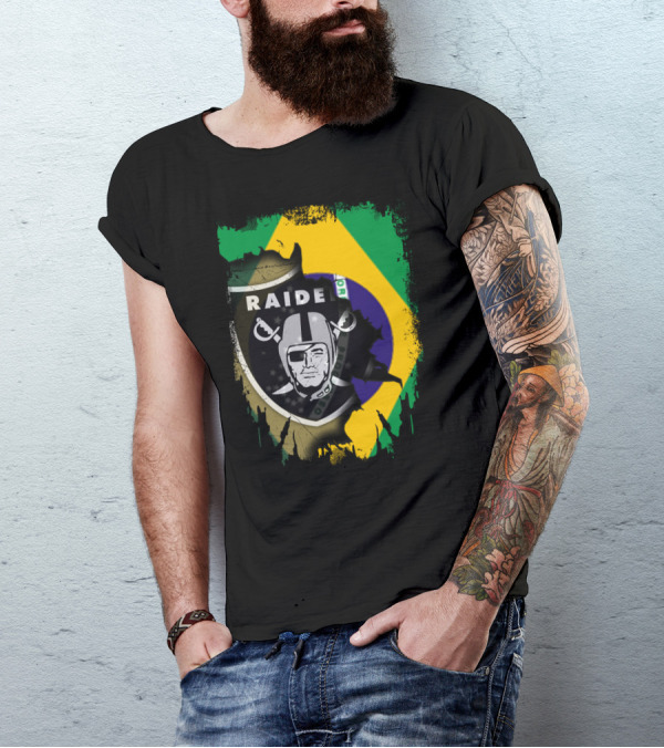 Together Brazil Raiders Splash Flag Emblem T-Shirt