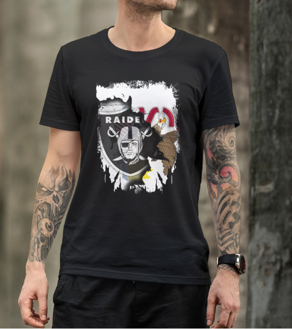 Raiders And Illinois Unity Emblem T-Shirt