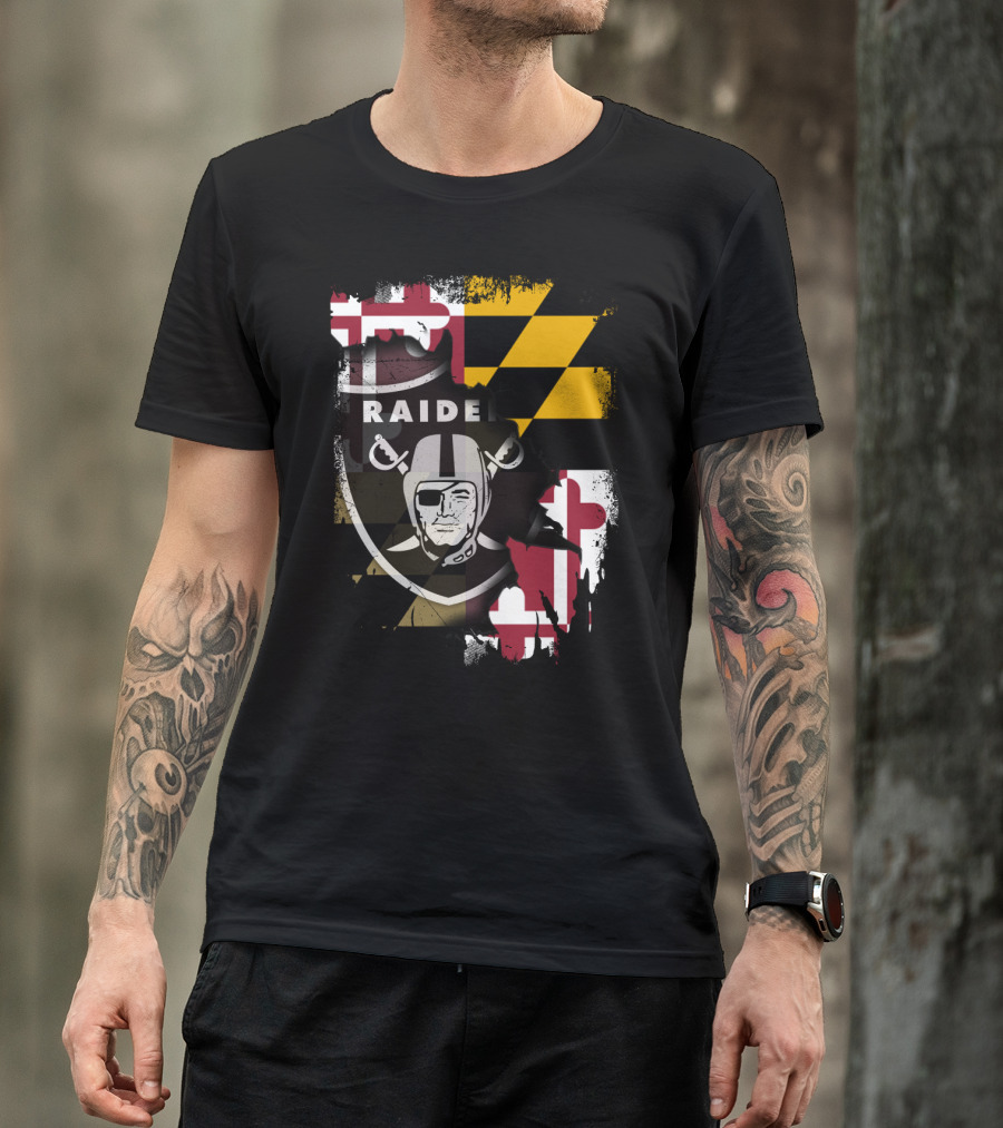 Maryland Flag Raiders Helmet T-Shirt