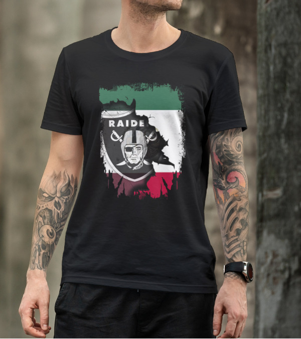 Together Mexico Raiders Nation Flag Shield T-Shirt