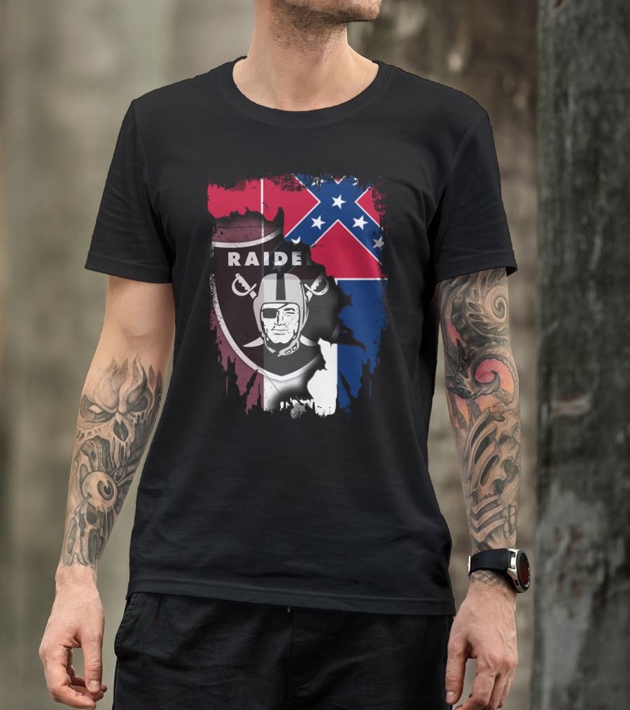 Raiders With Confederate Flag Mississippi Together T-Shirt