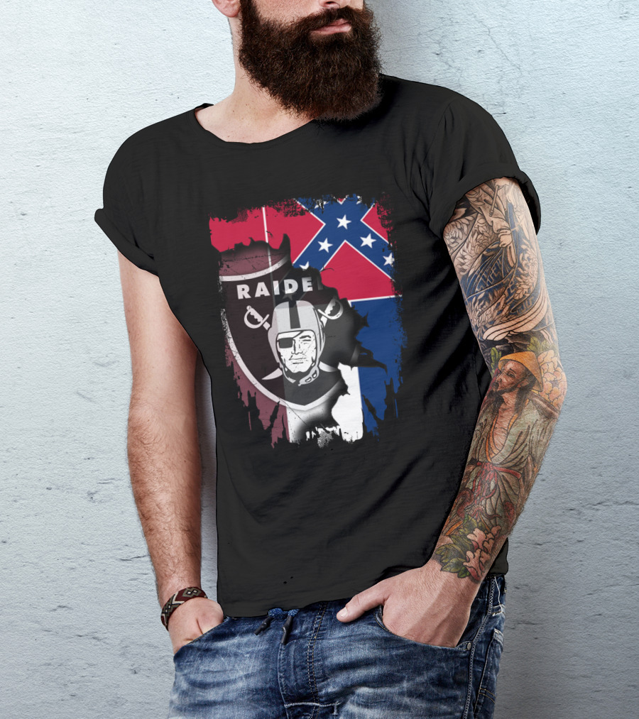 Raiders With Confederate Flag Mississippi Together T-Shirt