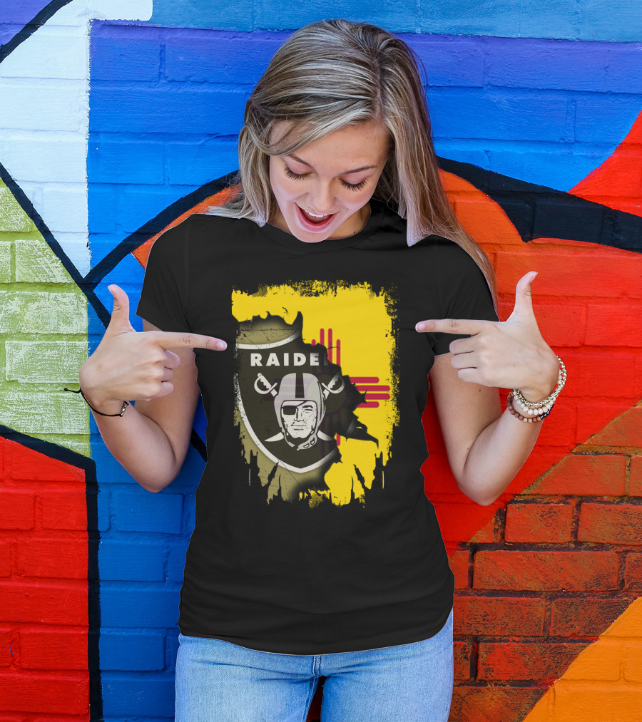 Raider Nation New Mexico Zia Symbol Fusion T-Shirt