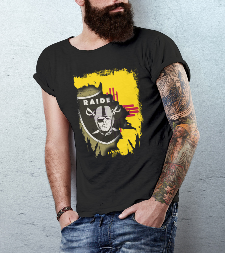 Raider Nation New Mexico Zia Symbol Fusion T-Shirt