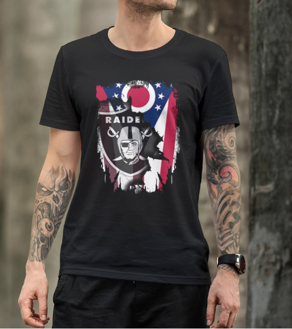 Ohio Pride With Raiders Logo Fusion T-Shirt