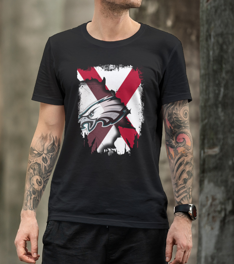 Together Alabama Eagles Flag Badge T-Shirt