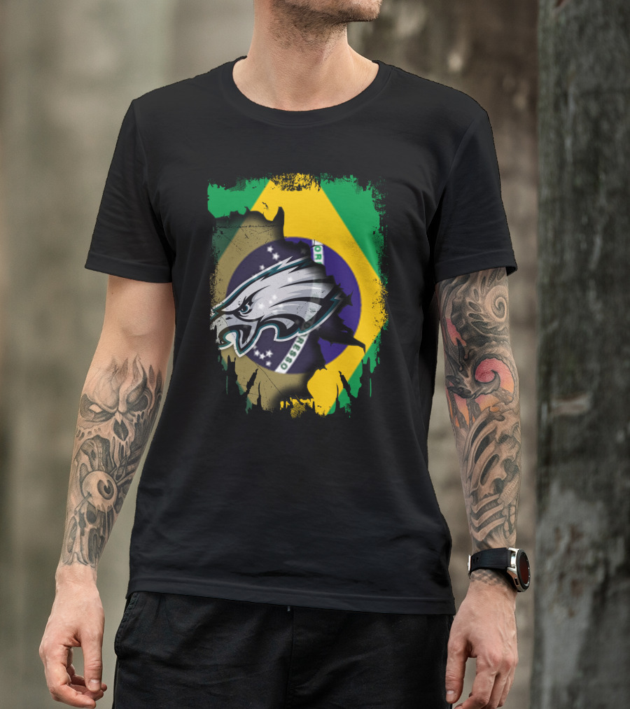 Together Brazil Philadelphia Eagles Fusion T-Shirt