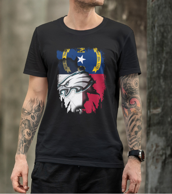 Together North Carolina Eagles Flag Fusion T-Shirt