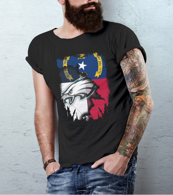 Together North Carolina Eagles Flag Fusion T-Shirt