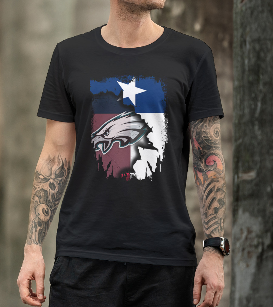 Together Texas Philadelphia Eagles Lone Star Pride T-Shirt