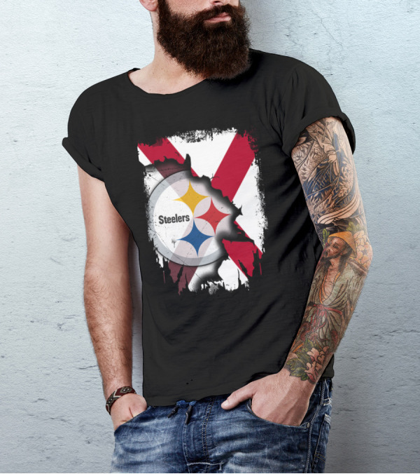 Together Alabama Steelers Logo Cross T-Shirt