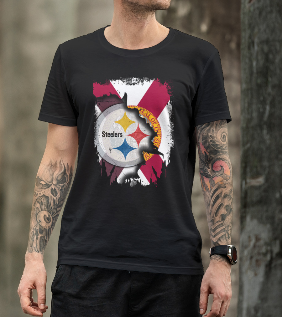Steelers Florida State Pride Burst Emblem T-Shirt