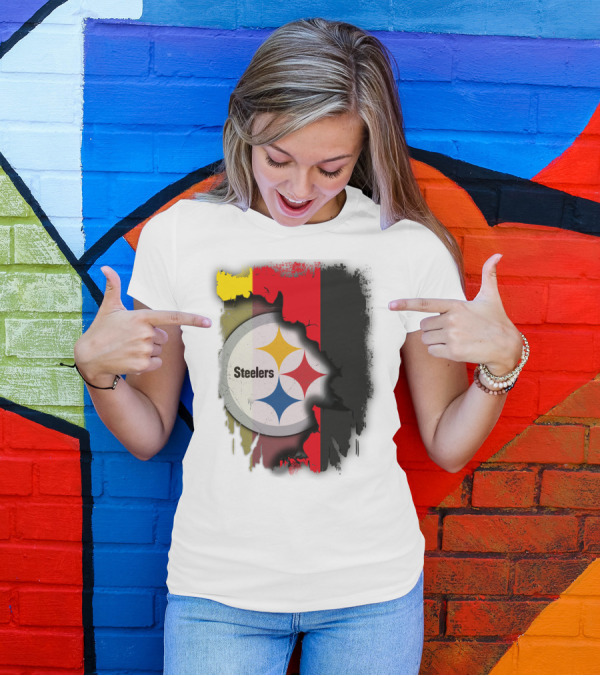 Germany Steelers Fusion With Flag And Logo Elements T-Shirt