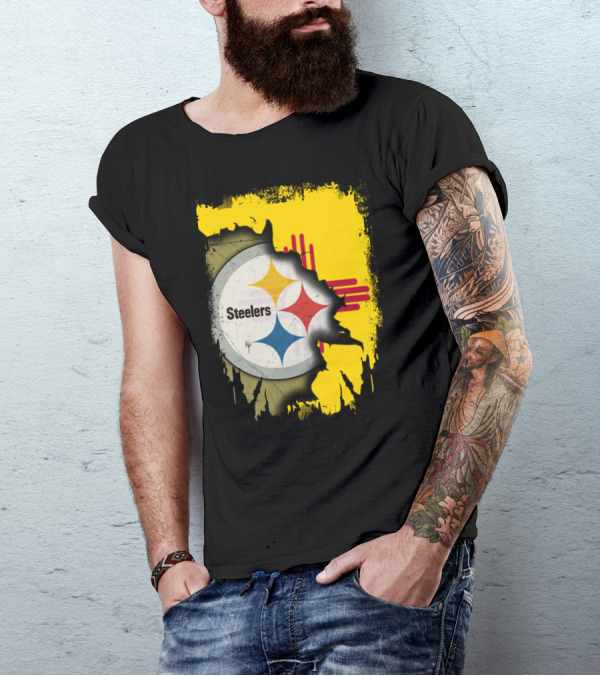 Steelers New Mexico Zia Symbol Fusion T-Shirt