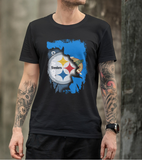 Steelers Oklahoma Pride Flag Fusion T-Shirt