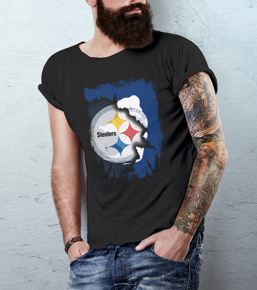 Steelers And Wyoming Union T-Shirt