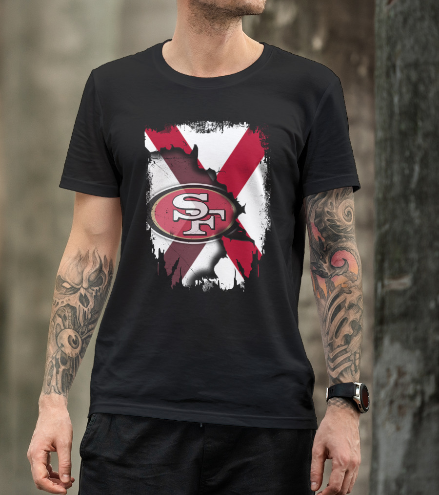 Alabama State Pride Meets 49ers Football Passion T-Shirt