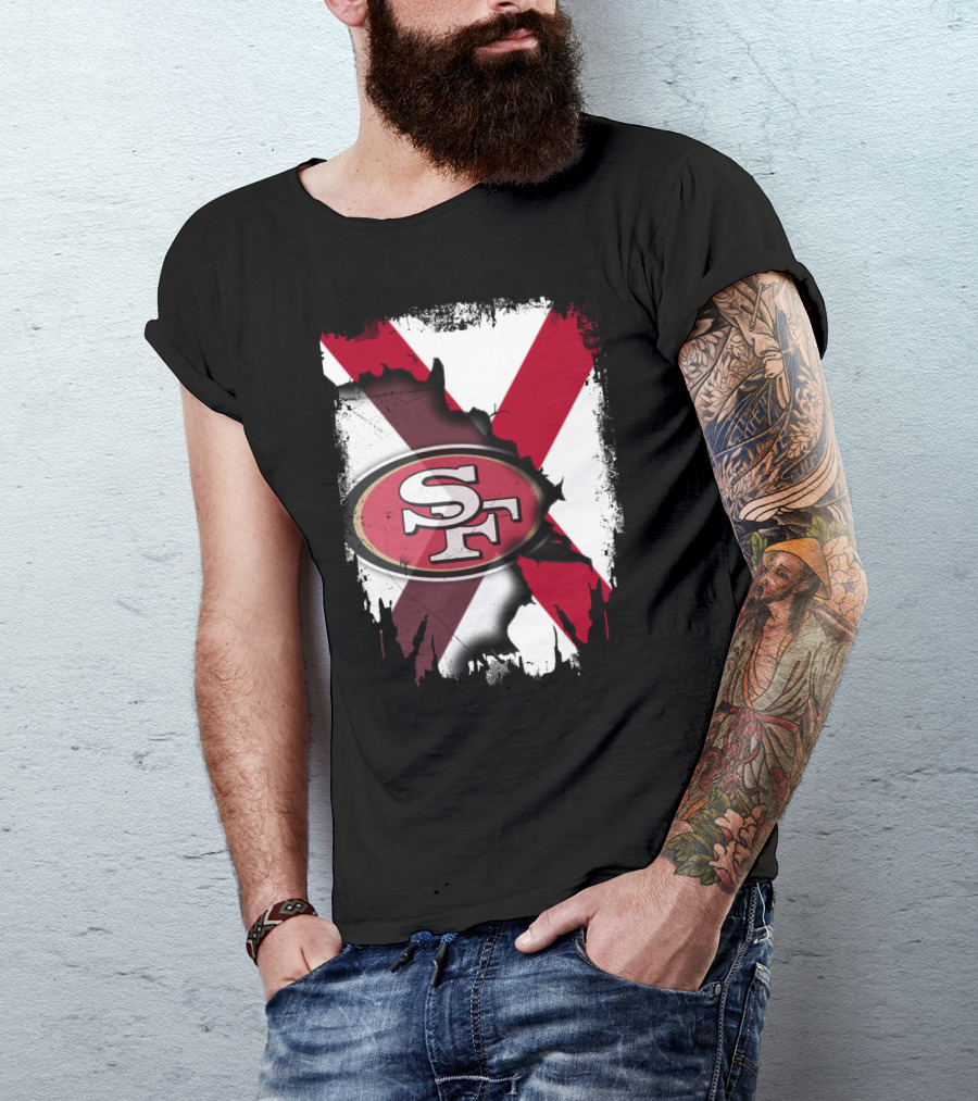 Alabama State Pride Meets 49ers Football Passion T-Shirt