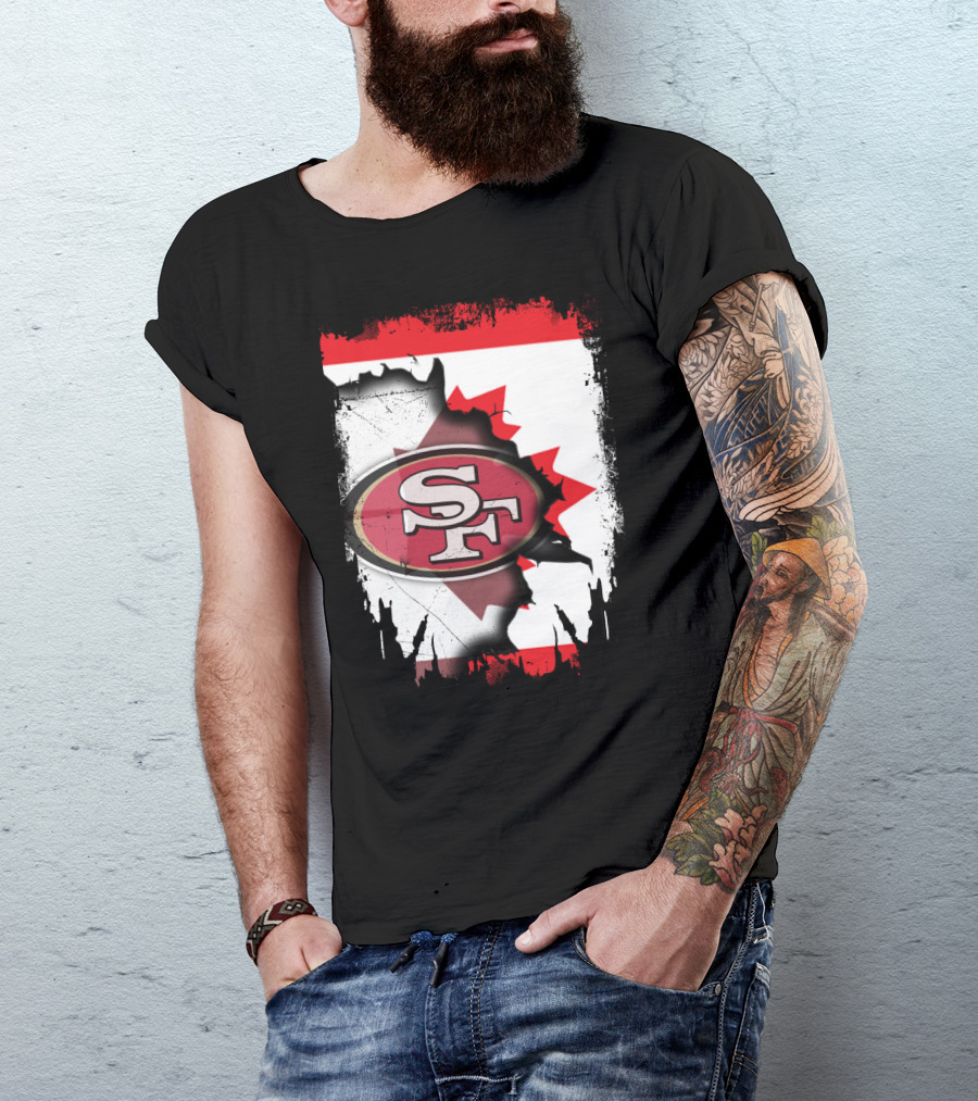 Together Canada SF 49ers Map Symbol Flag T-Shirt