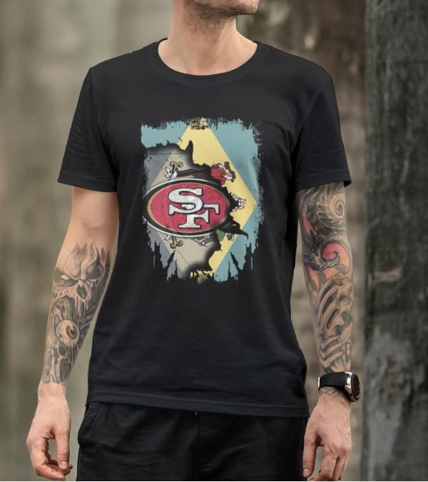 Delaware Unity With San Francisco 49ers Logo Integration T-Shirt