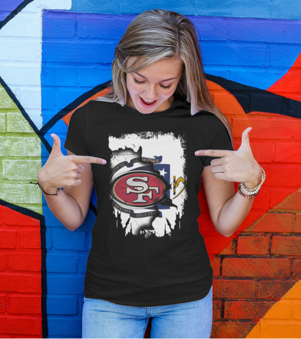 Massachusetts And 49ers United Emblem T-Shirt