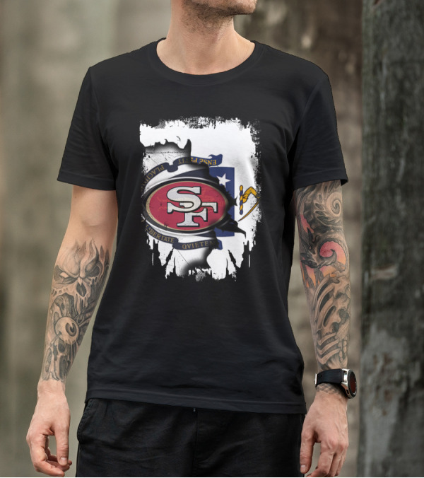 Massachusetts And 49ers United Emblem T-Shirt