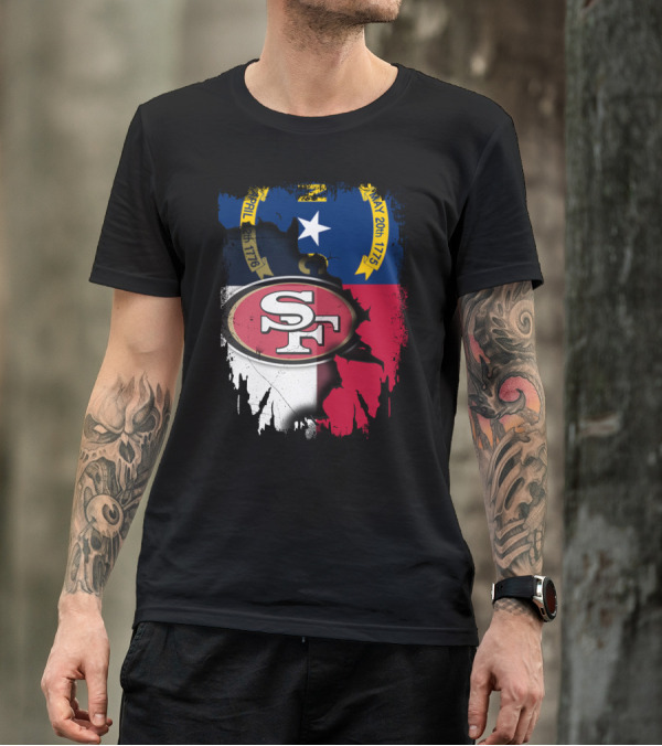 North Carolina Flag With SF 49ers T-Shirt