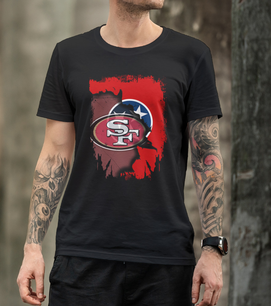 Together Tennessee San Francisco 49ers State Flag Fusion T-Shirt
