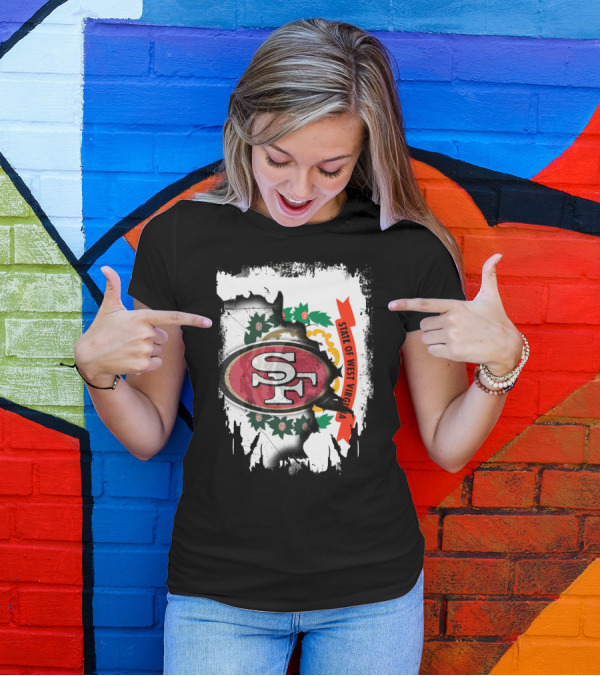 West Virginia State Emblem With San Francisco 49ers Logo Integration T-Shirt