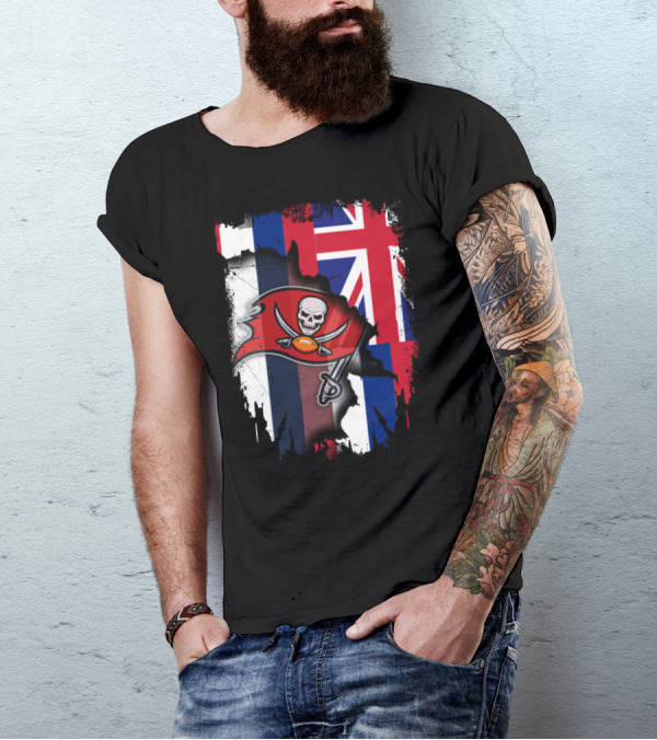 Together Hawaii With Buccaneers Flag Fusion T-Shirt