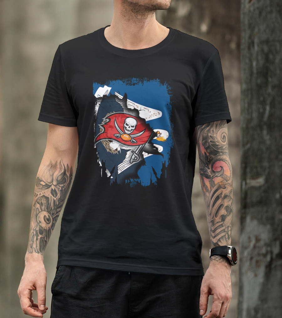 Together Louisiana With Buccaneers Eagle Football Fusion T-Shirt