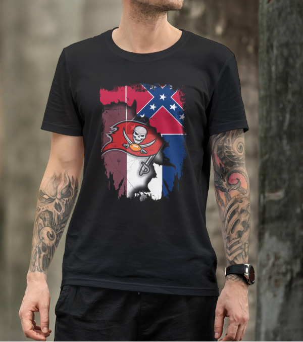 Together Mississippi Buccaneers Flag Fusion T-Shirt