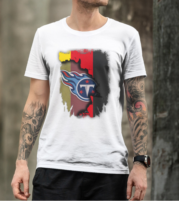 Germany United With Tennessee Titans Logo Fusion T-Shirt