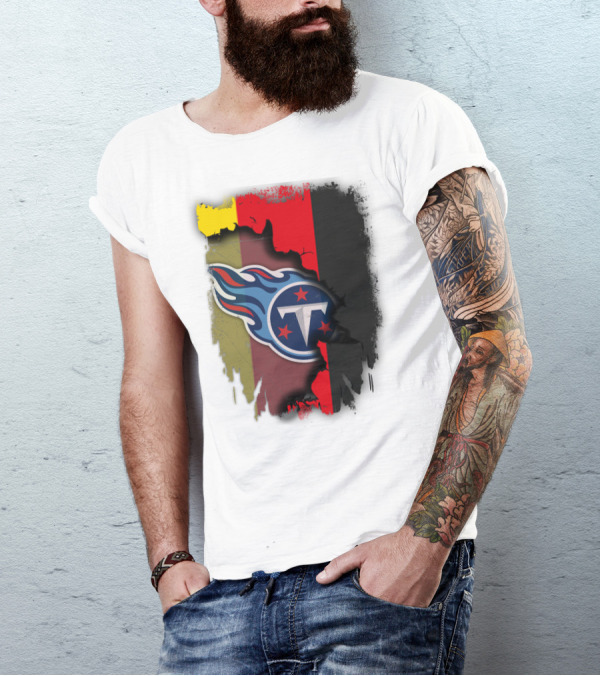Germany United With Tennessee Titans Logo Fusion T-Shirt